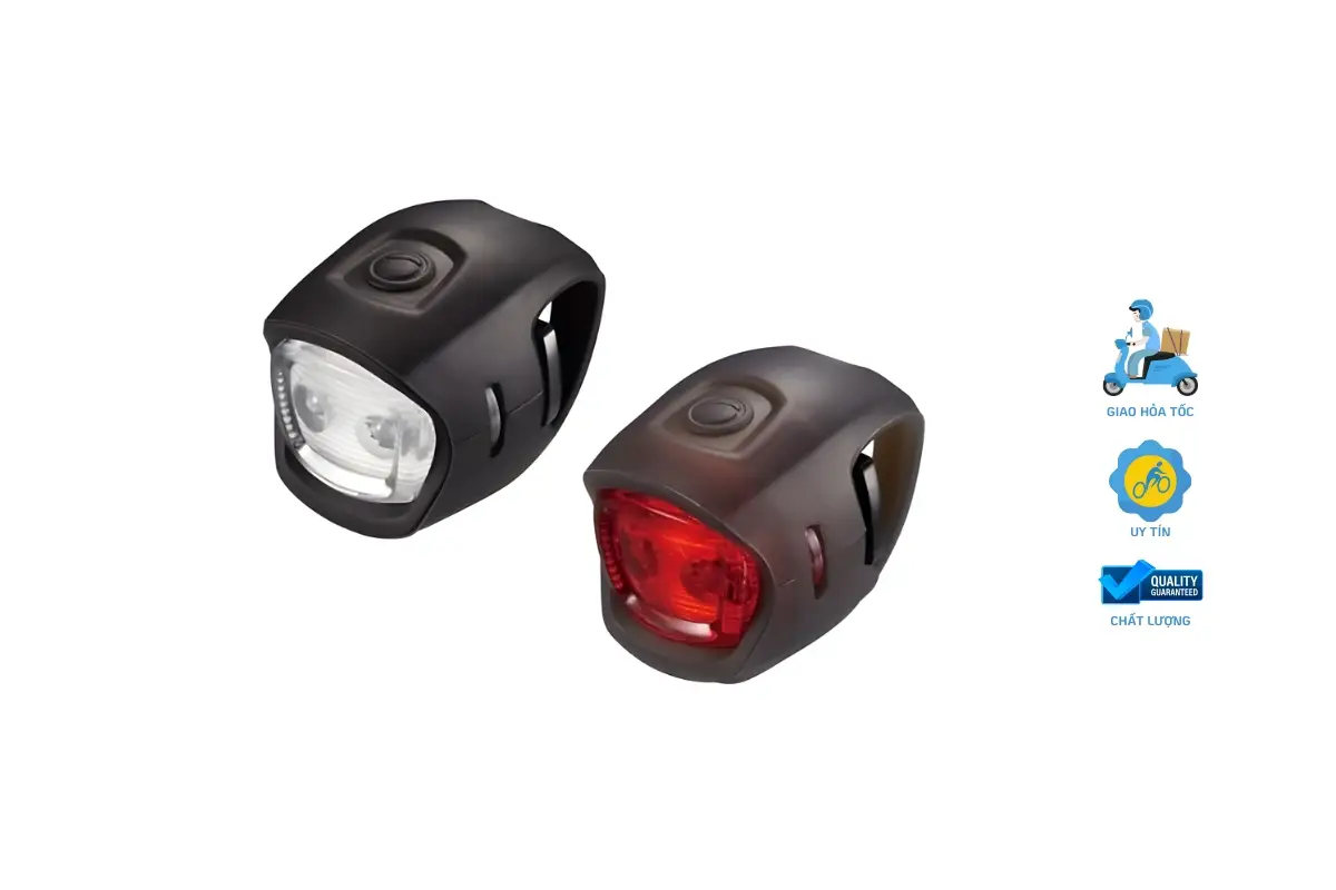 Bộ Đèn Xe Đạp Trước Sau Pin CR2032 Giant 1 Bộ Đèn Xe Đạp Trước Sau Pin CR2032 Giant