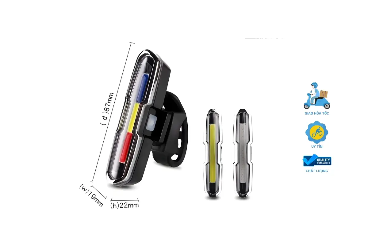 Đèn LED Hậu Cảnh Báo An Toàn Xe Đạp 1 Đèn LED Hậu Cảnh Báo An Toàn Xe Đạp