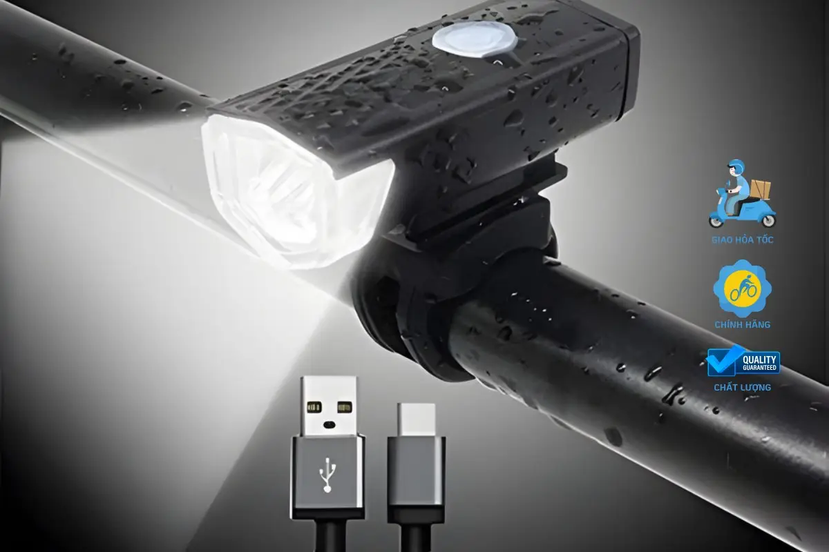 Đèn Trước Xe Đạp Độ Sáng 300 Lumens Có Khả Năng Chống Nước