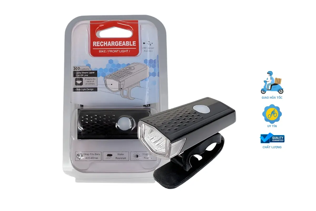 Đèn Trước Xe Đạp Độ Sáng 300 Lumens