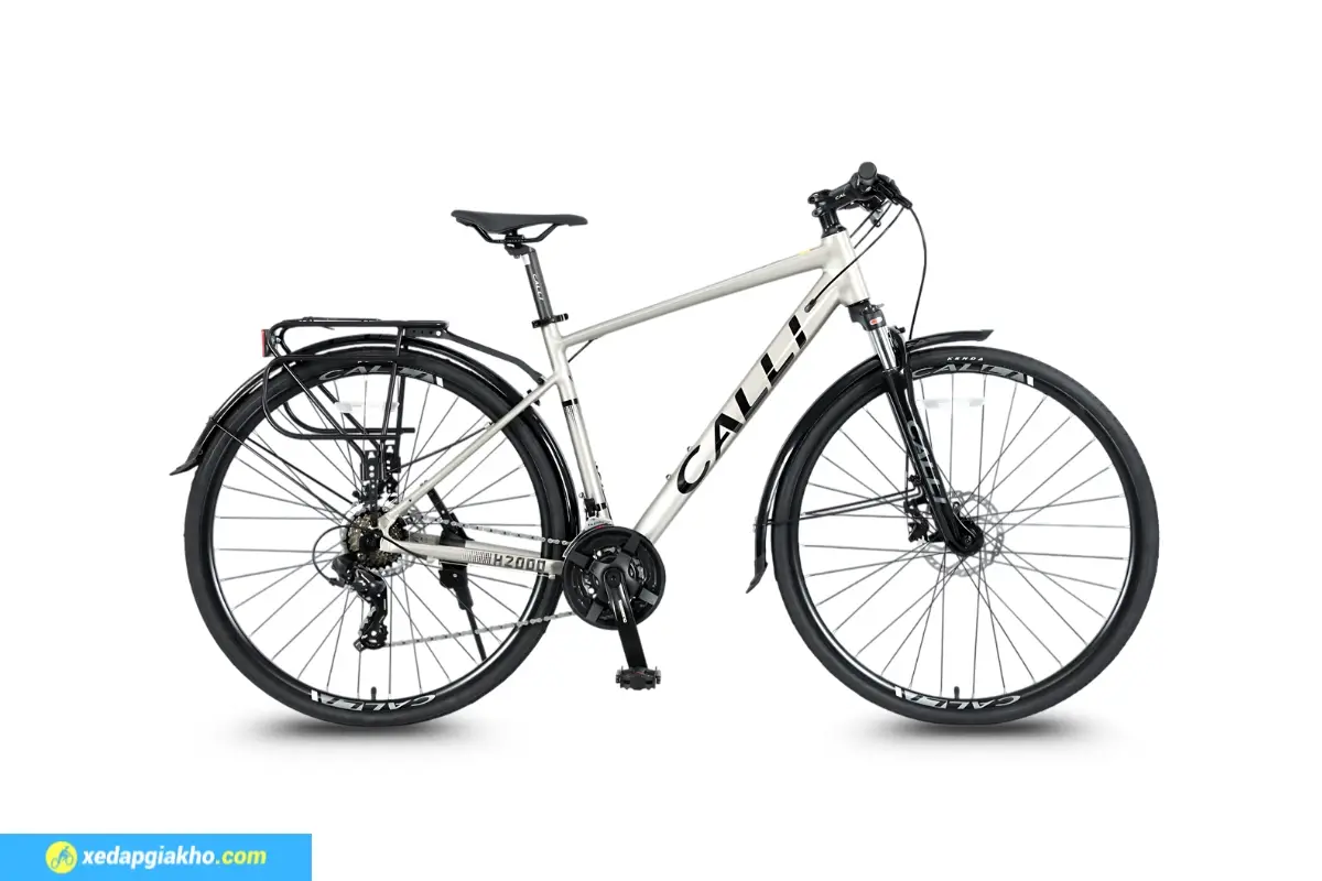 Xe Đạp Hybrid CALLI H2000 Shimano Màu Xám