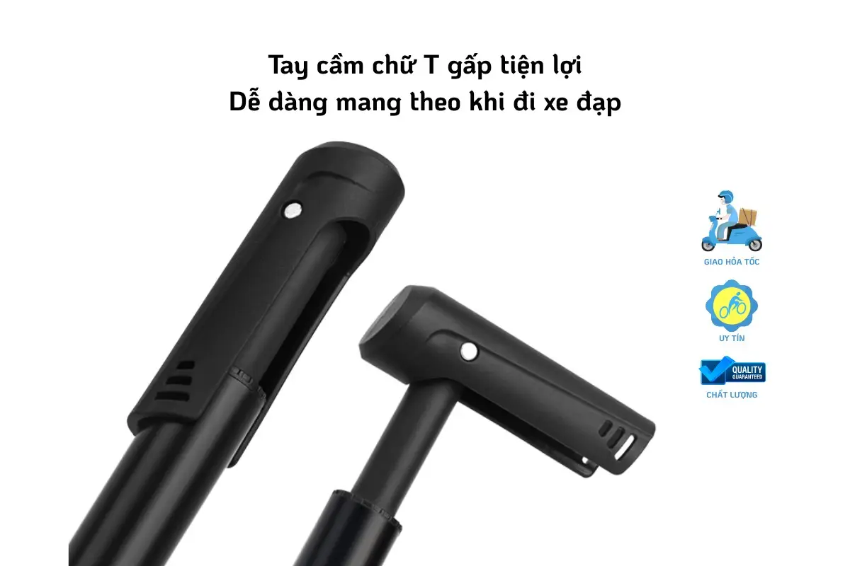 Bơm Xe Đạp Mini Raca - Tích Hợp Đồng Hồ Đo Áp Suất 6 Bơm Xe Đạp Mini Raca