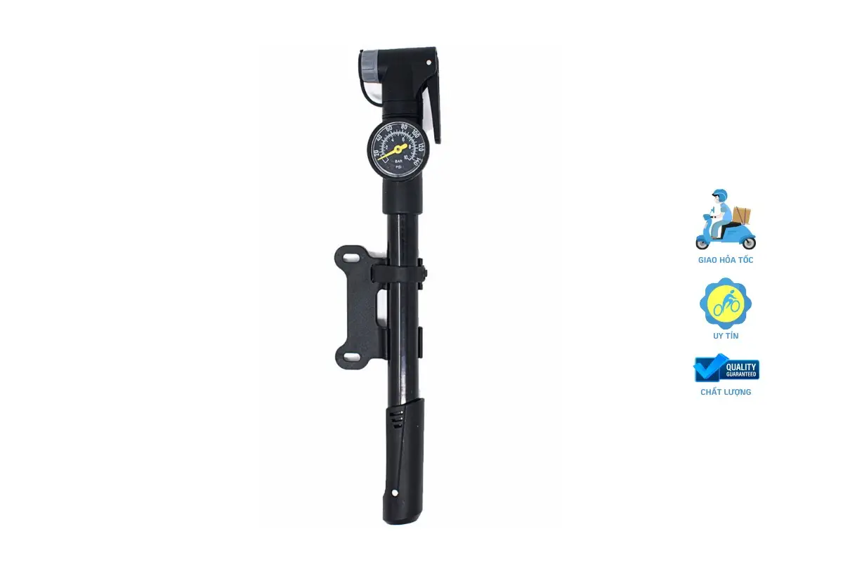 Bơm Xe Đạp Mini Raca - Tích Hợp Đồng Hồ Đo Áp Suất 1 Bơm Xe Đạp Mini Raca - Tích Hợp Đồng Hồ Đo Áp Suất