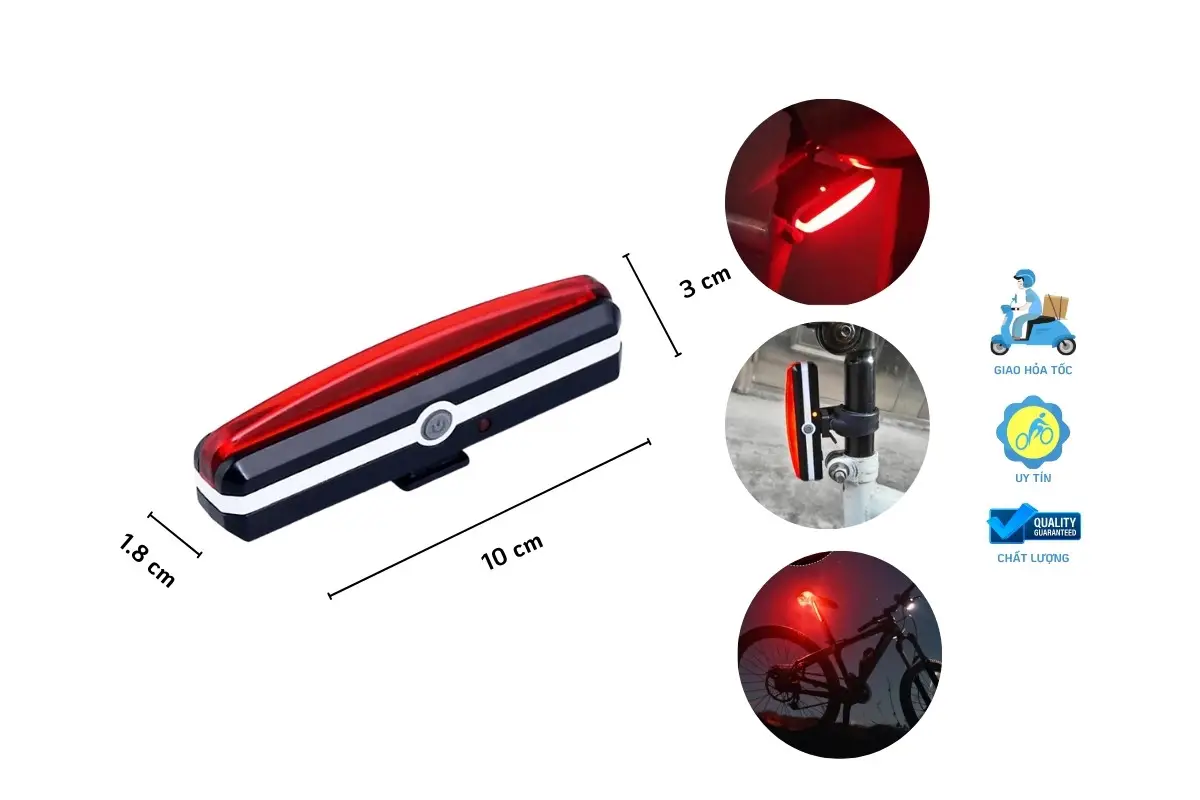 Đèn Hậu Xe Đạp Raca - Led 30 Lumen 1 Đèn Hậu Xe Đạp Raca- Led 30 Lumen