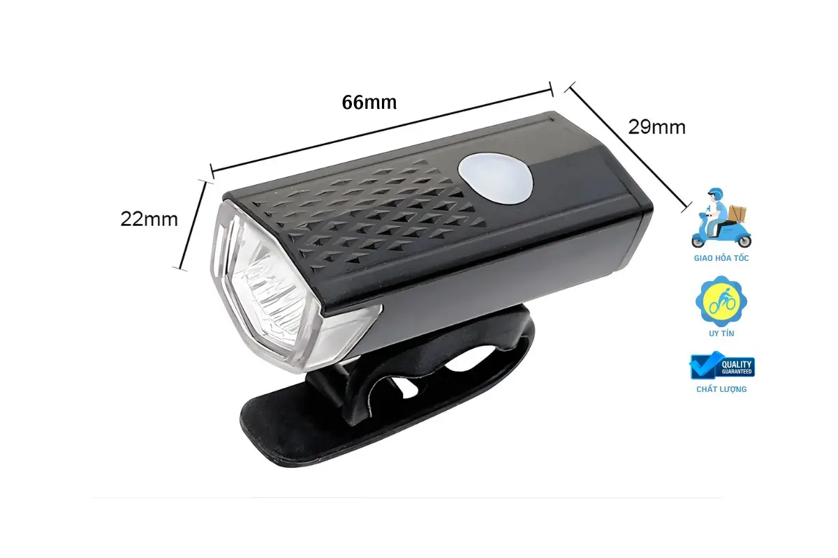 Đèn xe đạp Raca – 300 Lumens, sạc USB