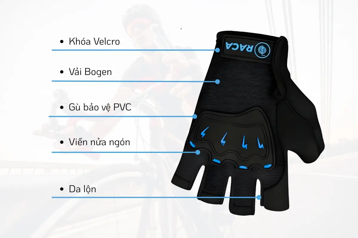 Găng Tay Xe Đạp Raca Z3 - Freesize