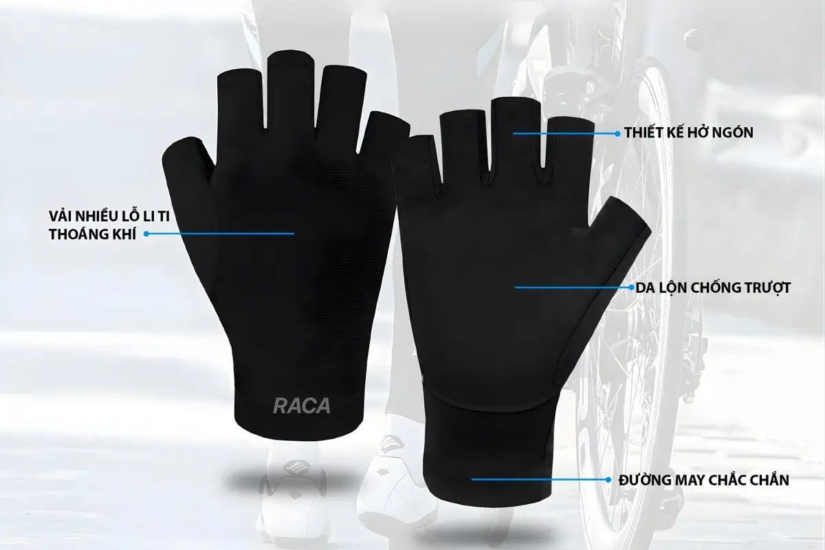 Găng Tay Xe Đạp Raca Zero