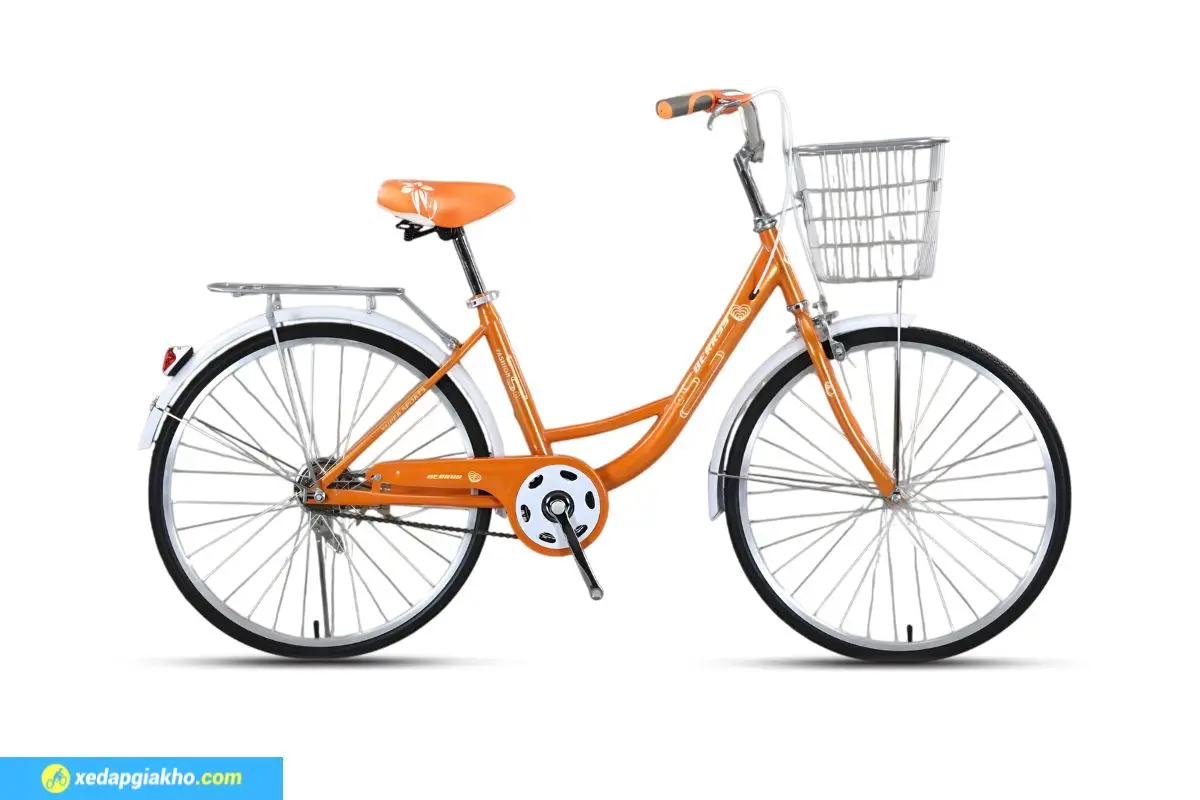 Xe Đạp Phổ Thông Berry 24 inch - Xe Đạp Từ Thiện 6 Xe Đạp Phổ Thông Berry 24 inch Màu Cam - Xe Đạp Từ Thiện