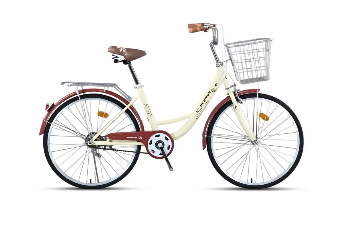 Xe Đạp Phổ Thông Berry 24 inch - Xe Đạp Từ Thiện 4 Xe Đạp Phổ Thông Berry 24 inch Màu Kem - Xe Đạp Từ Thiện