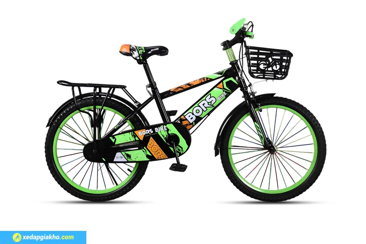 Xe Đạp Trẻ Em Bé Trai Bors 20 Inch màu Xanh lá