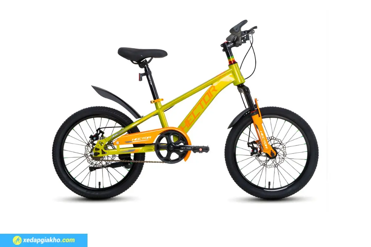 Xe Đạp Địa Hình Trẻ Em Hector Ares 1 18 Inch - Phanh Đĩa Cơ 2 Xe Đạp Địa Hình Trẻ Em Hector Ares 1 18 Inch Màu Xanh Cam
