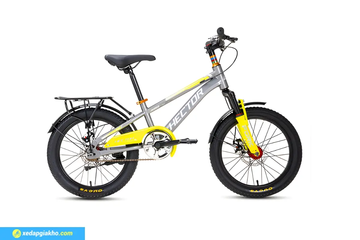 Xe Đạp Địa Hình Trẻ Em Hector Ares 1B 18 Inch Xám Vàng