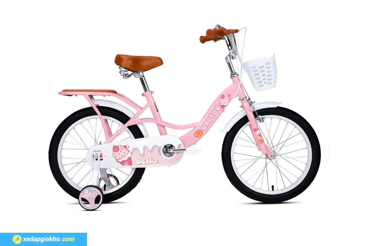 Xe Đạp Trẻ Em Bé Gái Raptor Bella 2 18 Inch Hồng