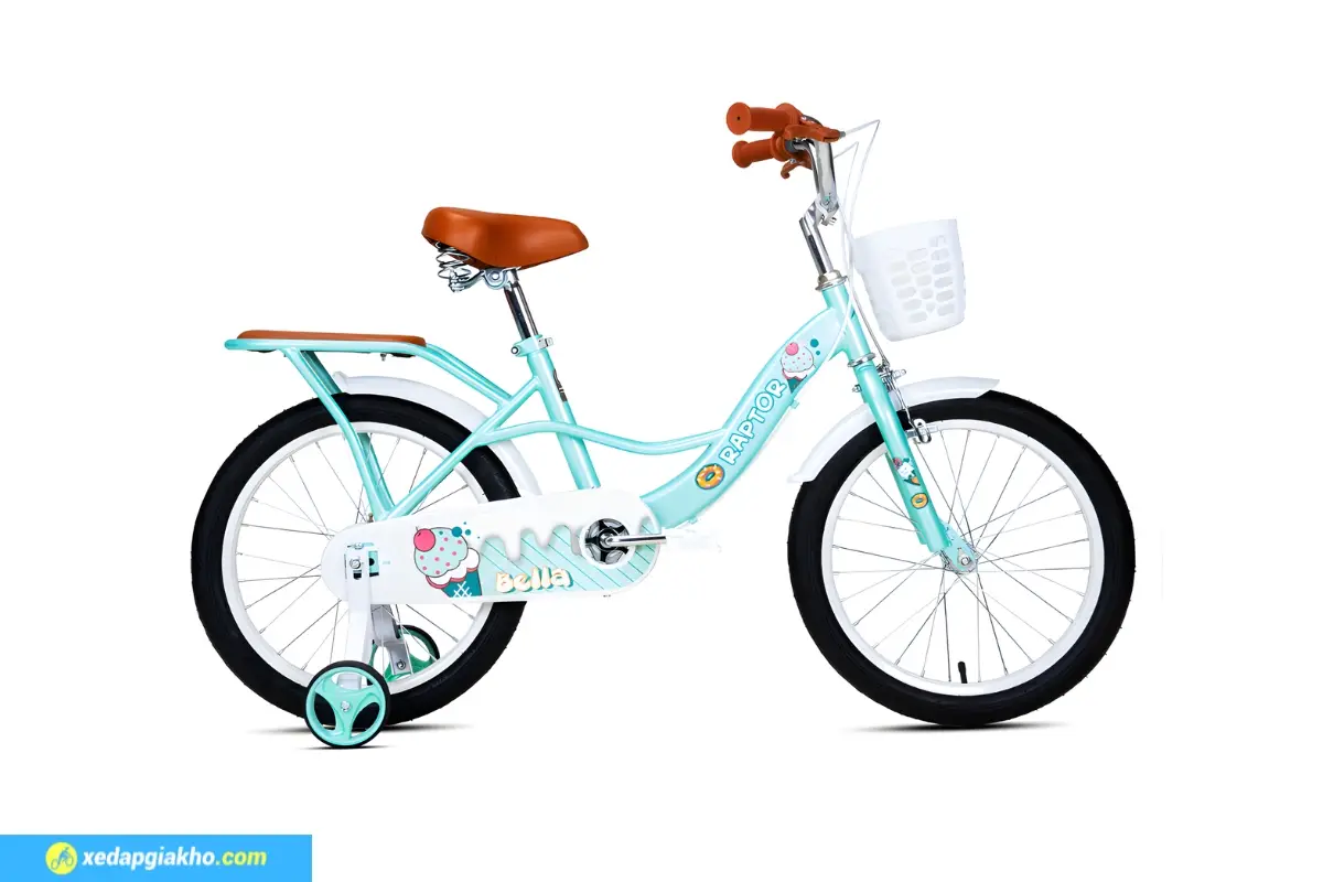 Xe Đạp Trẻ Em Bé Gái Raptor Bella 2 18 Inch Xanh Dương