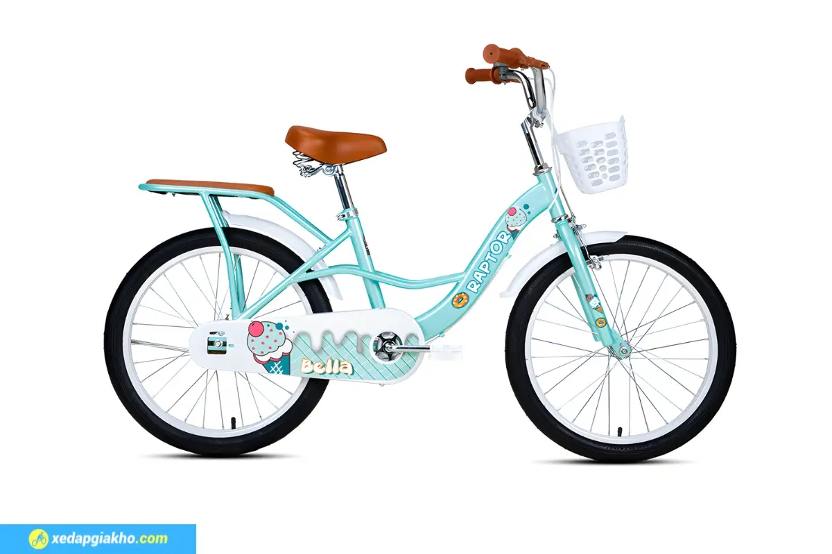Xe Đạp Trẻ Em Bé Gái Raptor Bella 3 20 Inch Xanh Dương