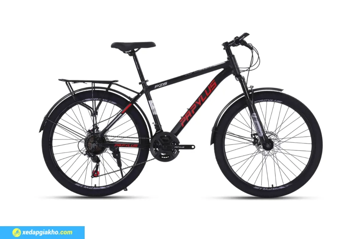 Xe Đạp Địa Hình MTB PZ6M 26 Inch - Đen Đỏ