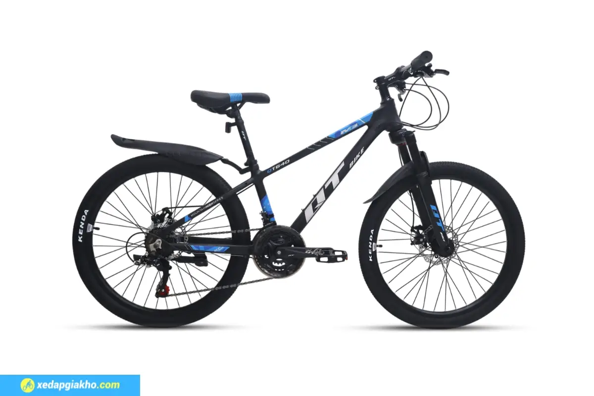 Xe Đạp Địa Hình MTB QT Bike QT640 24 Inch - Đen Xanh Dương
