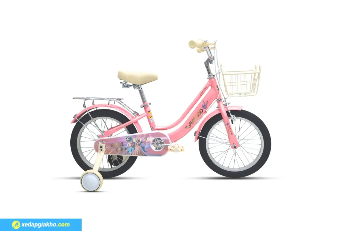 Xe Đạp Trẻ Em Raccoon Nana 16 Inch - Hồng