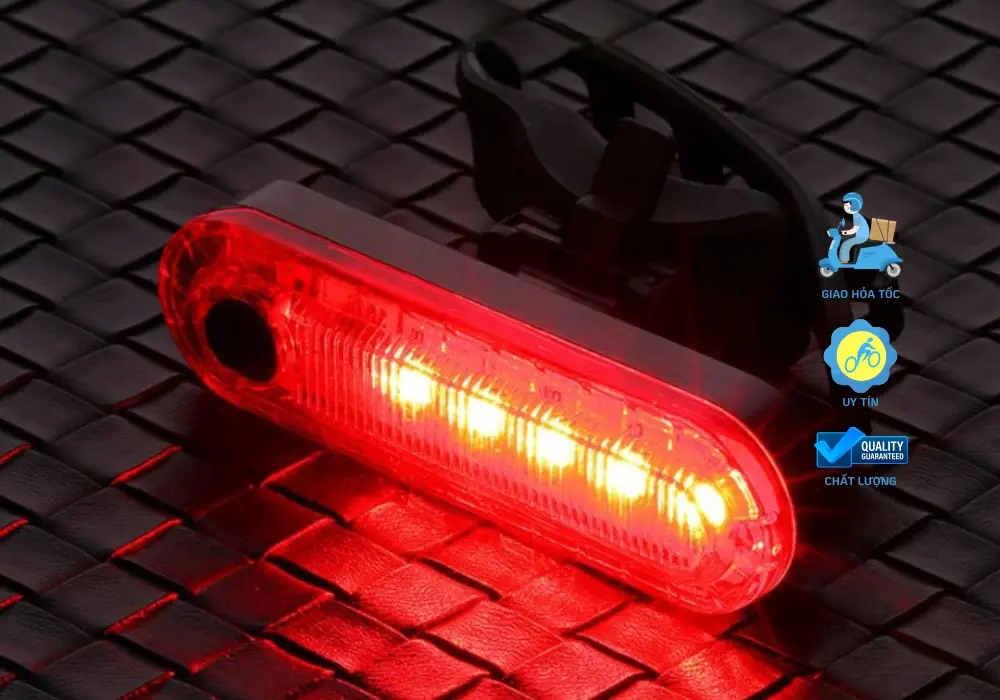 Đèn Hậu Cảnh Báo Xe Đạp Raca Sạc USB 4 Chế Độ Sáng 3 Đèn hậu cảnh báo xe đạp raca sạc USB 4 chế độ sáng