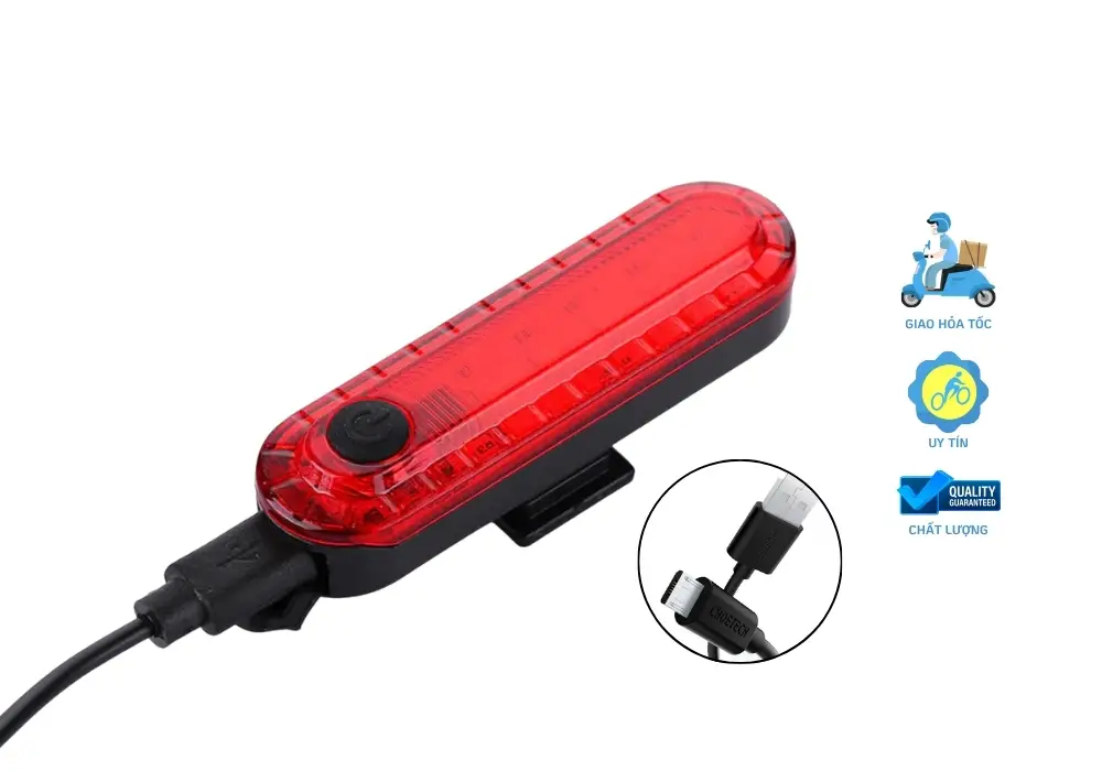 Đèn Hậu Cảnh Báo Xe Đạp Raca Sạc USB 4 Chế Độ Sáng 4 Đèn hậu cảnh báo xe đạp raca sạc USB