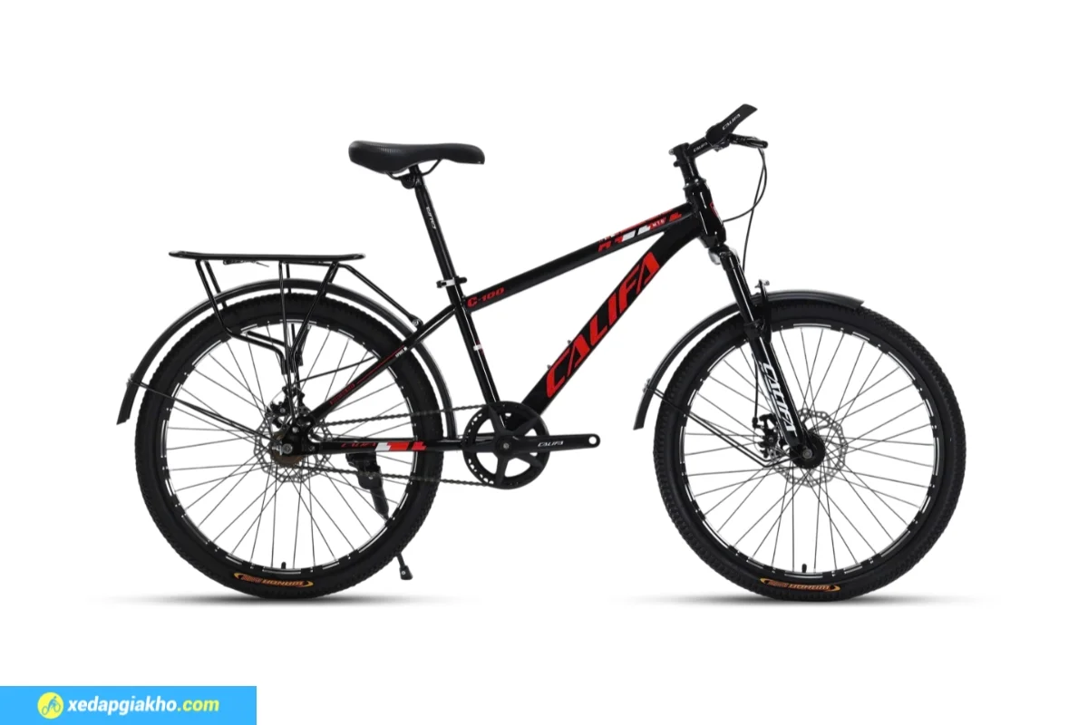 Xe đạp địa hình MTB Califa C100 24 inch màu đen đỏ