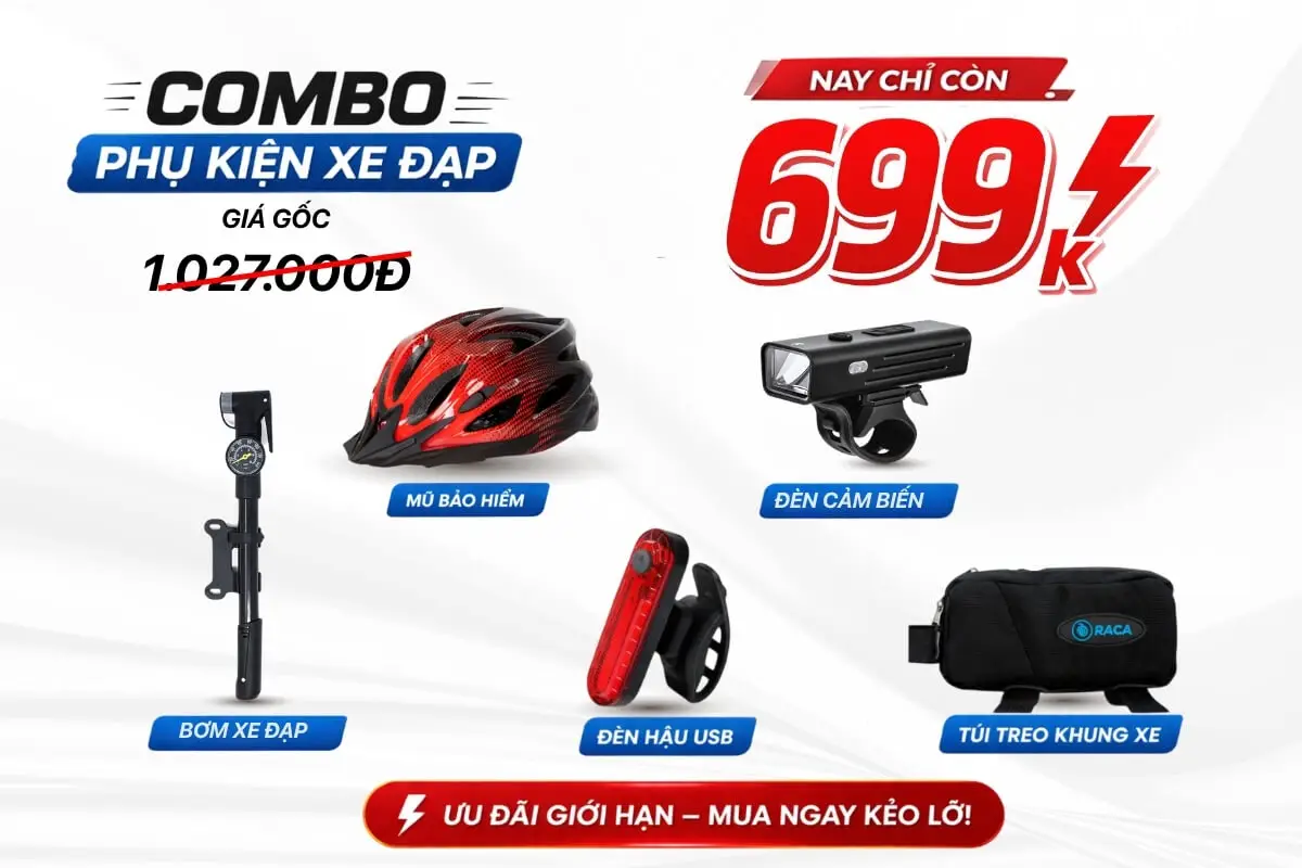 Combo phụ kiện xe đạp 699k