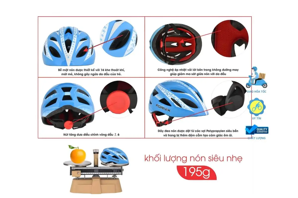 Nón bảo hiểm trẻ em fornix nm17s
