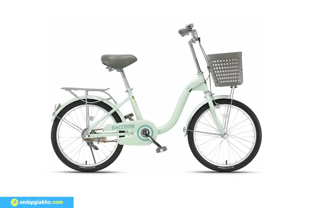 Xe đạp nữ Raccoon Hanna 24 inch màu xanh mint