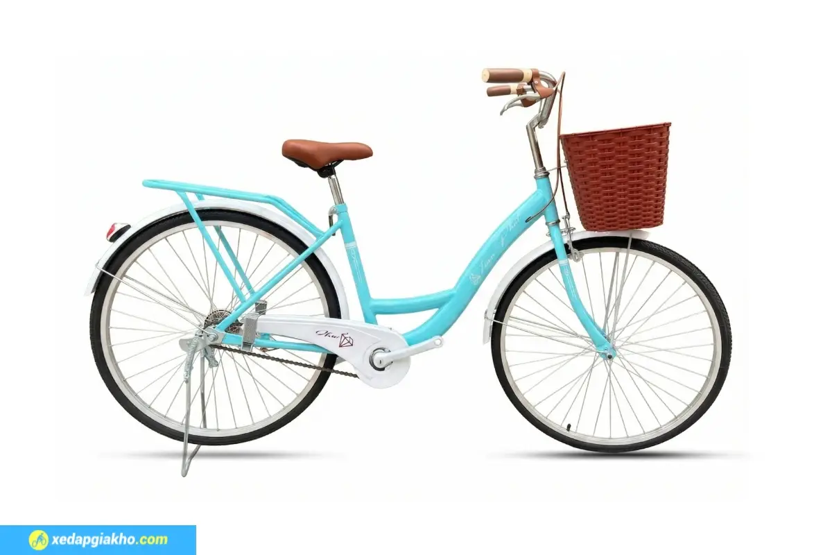 Xe Đạp Nữ Tiến Phát 24 inch - Xe Đạp Từ Thiện 3 Xe đạp nữ Tiến Phát - Màu xanh dương