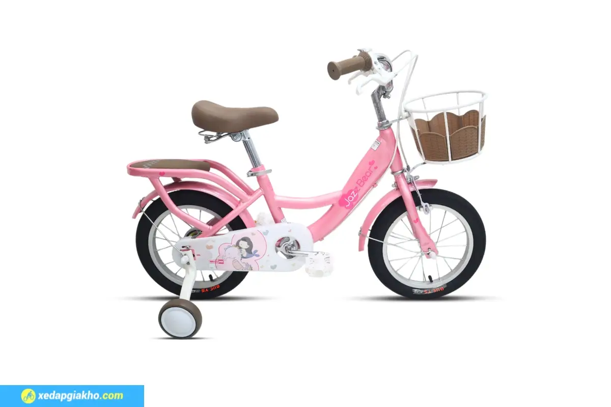 Xe đạp trẻ em Jazz Bear A-2305 14 inch màu hồng