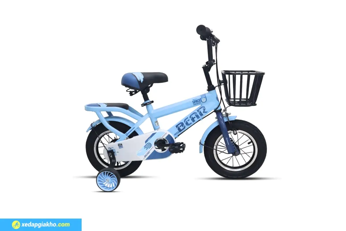 Xe đạp trẻ em Jazz Bear A-2307 12 inch màu xanh dương