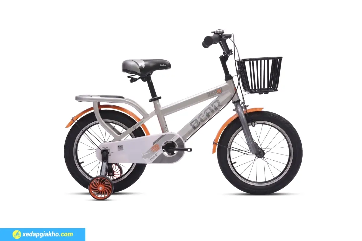Xe đạp trẻ em Jazz Bear A-2307 20 inch màu xám cam