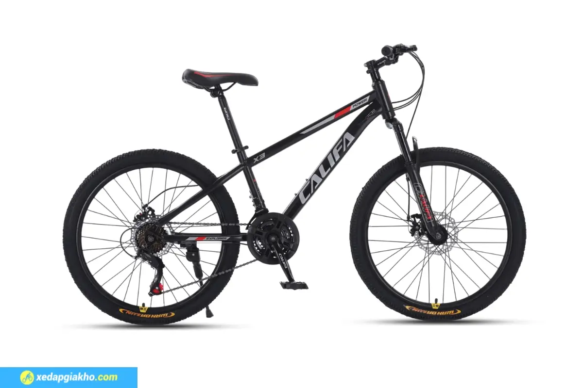 Xe Đạp Địa Hình MTB Califa X3 24 Inch - Phanh Đĩa Cơ 5 Xe đạp địa hình MTB Califa X3 24 inch màu đen