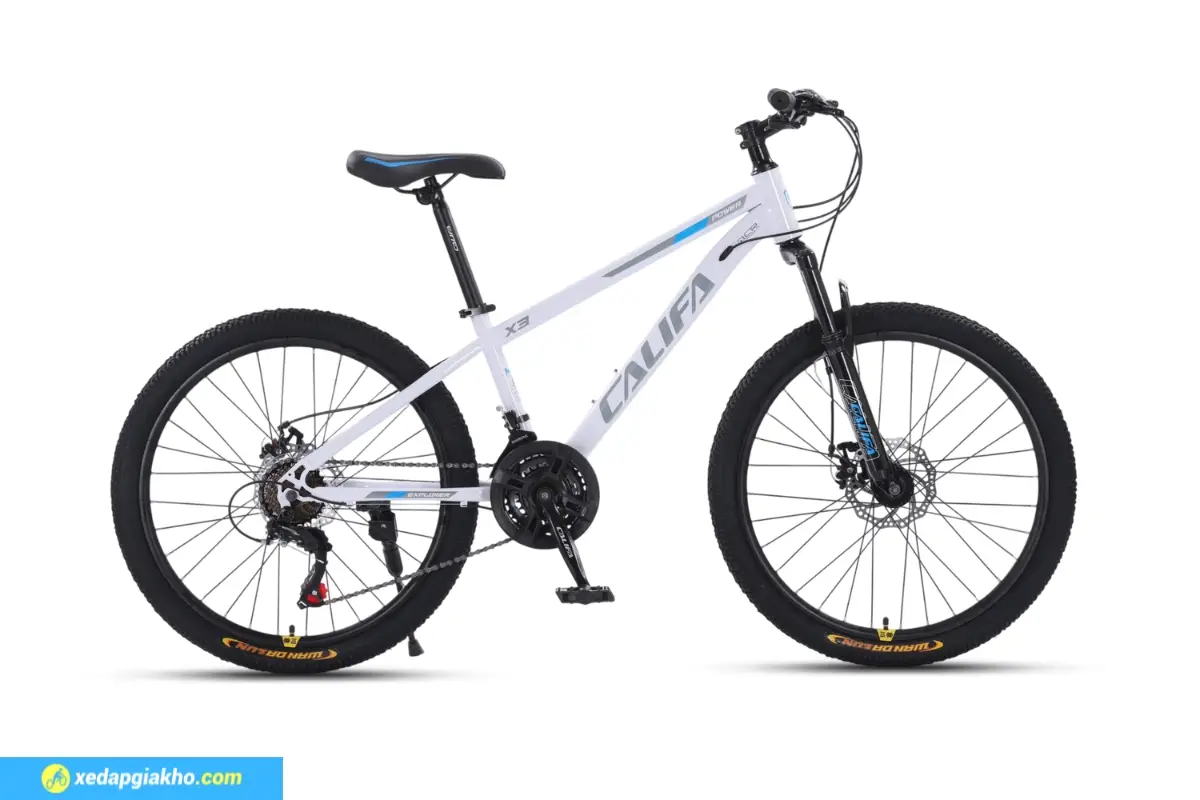 Xe Đạp Địa Hình MTB Califa X3 24 Inch - Phanh Đĩa Cơ 4 Xe đạp địa hình MTB Califa X3 24 inch màu trắng