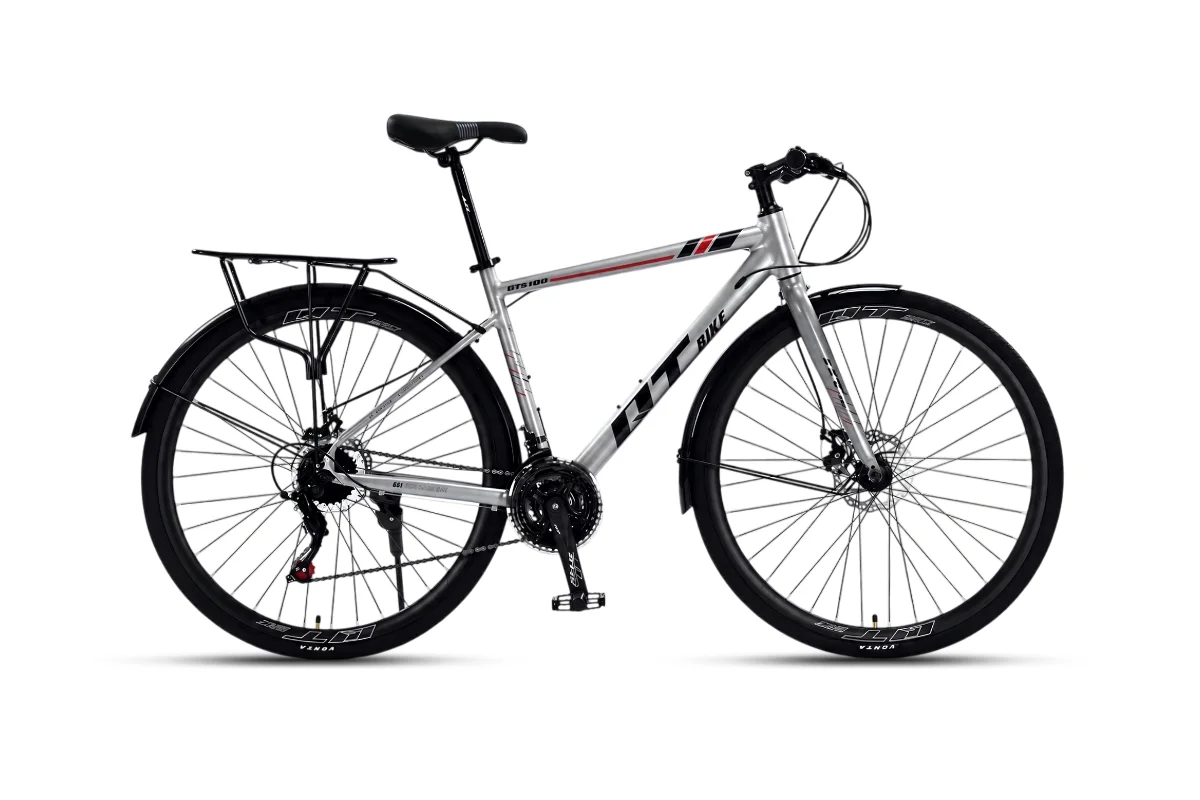 Xe Đạp Touring QT Bike GTS100 với thiết kế thể thao, khung hợp kim nhôm nhẹ dễ điều khiển