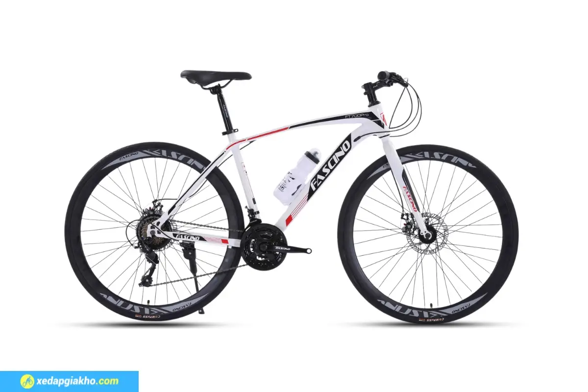 Xe đạp Touring FT700 Pro màu trắng đỏ