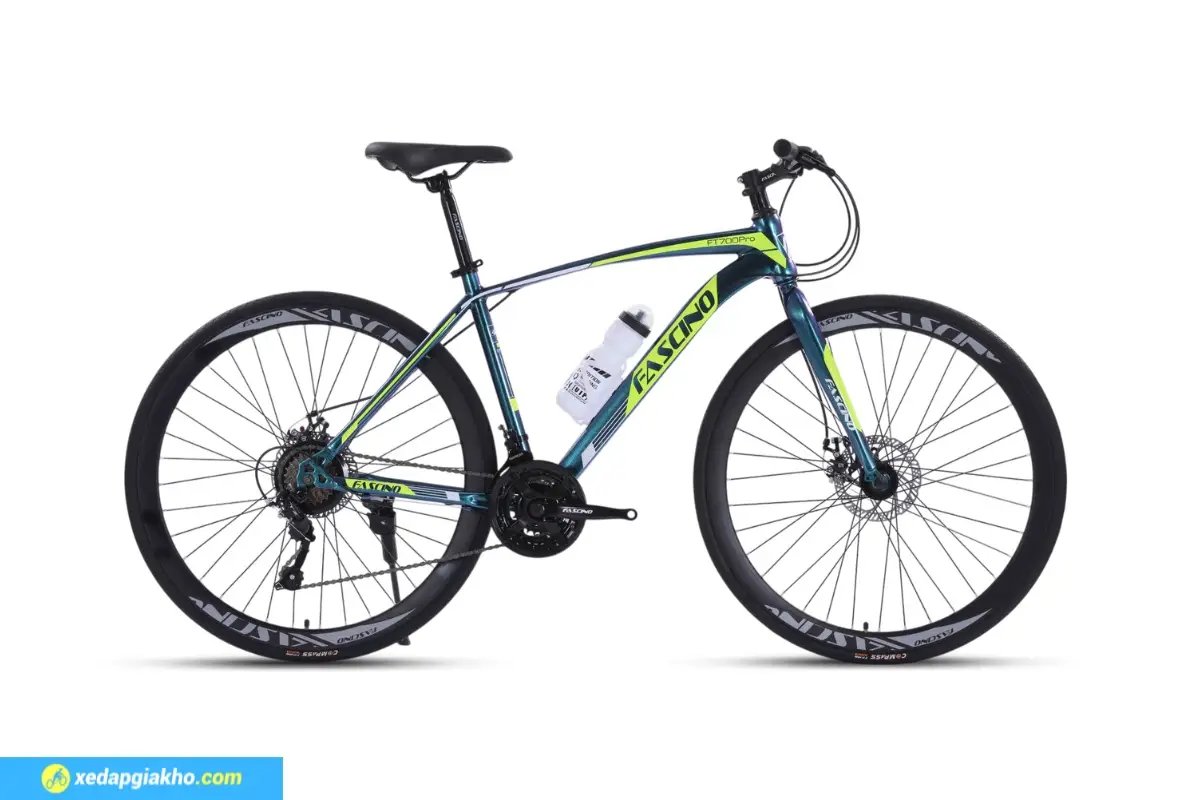 Xe đạp Touring FT700 Pro màu xanh đổi màu