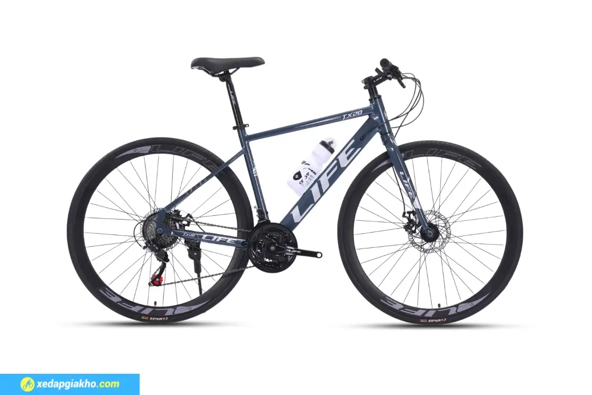 Xe Đạp Touring Life TX20 3 Xe đạp touring Life TX20 màu xám bạc