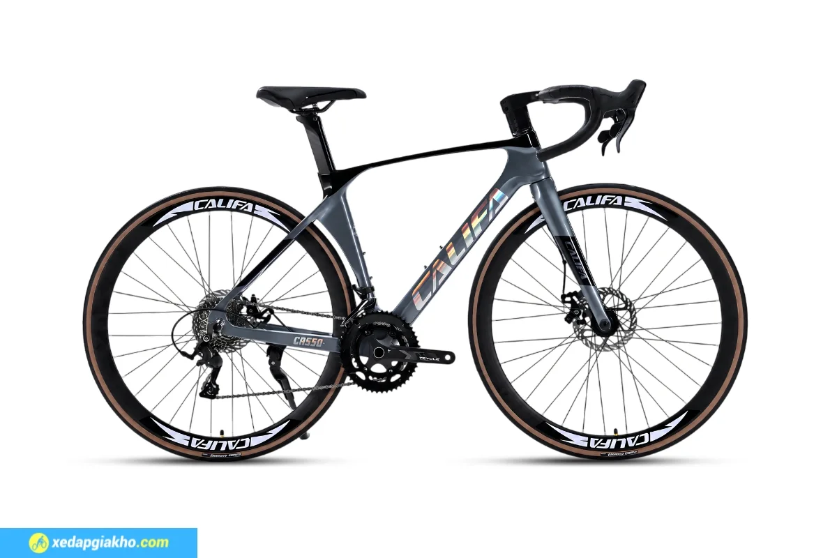 Xe Đạp Đua Califa CR550 – Khung Magie, LTWOO R5 5 Xe đạp đua Califa CR500 màu xám đen