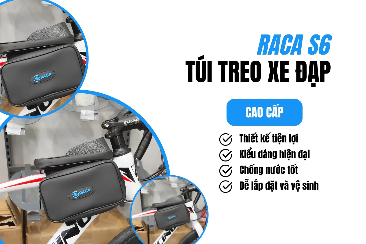 Túi Treo Xe Đạp Raca S6 - Cao Cấp Chống Nước 2 đặc điểm nổi bật của túi treo xe đạp Raca S6
