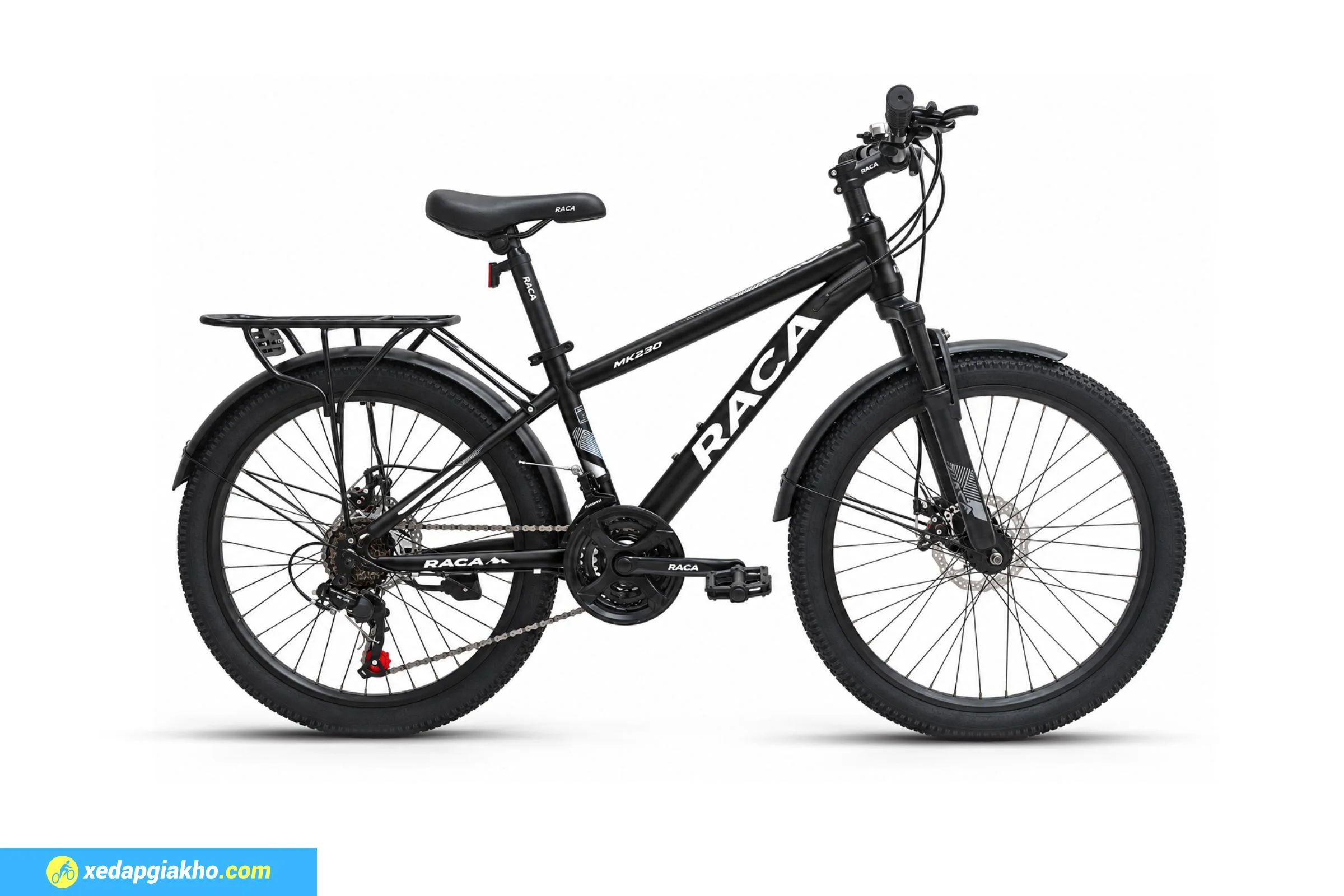 Xe đạp địa hình MTB Raca MK230 24 inch màu đen
