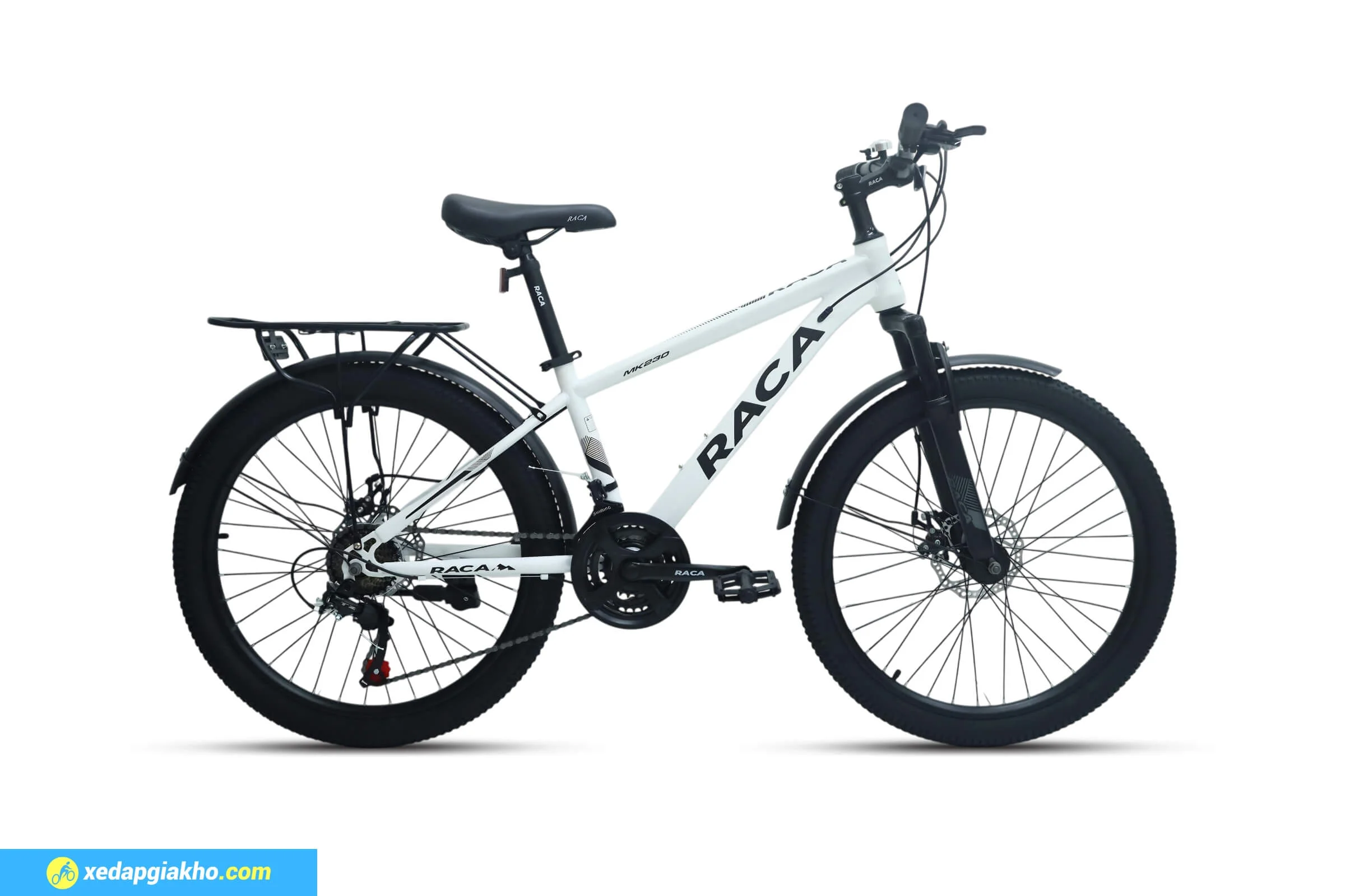 Xe Đạp Địa Hình Raca MK230 24 Inch - Phanh Đĩa Cơ 2 Xe đạp địa hình MTB Raca MK230 24 inch màu trắng