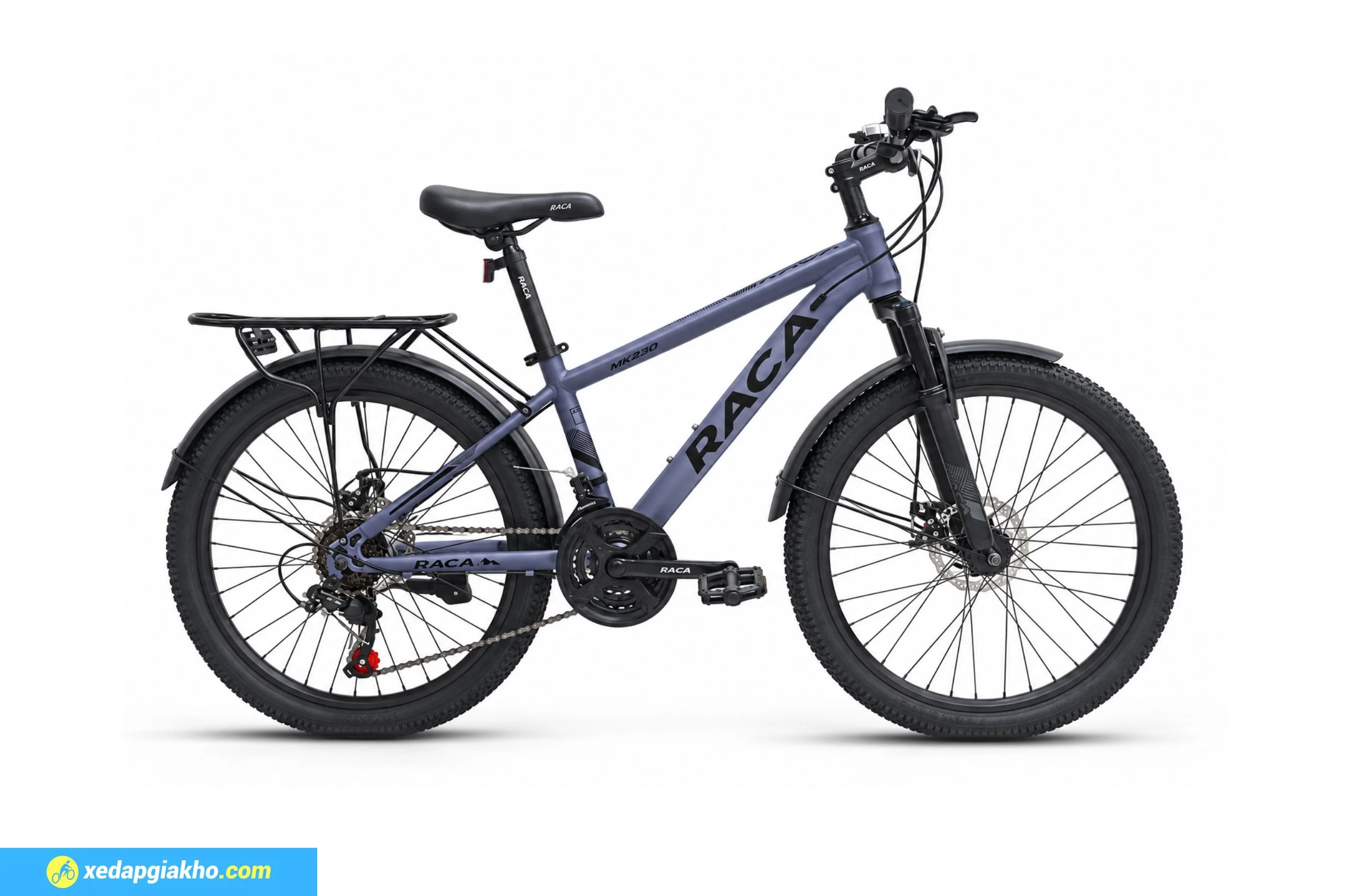 Xe đạp địa hình MTB Raca MK230 24 inch màu xám tím