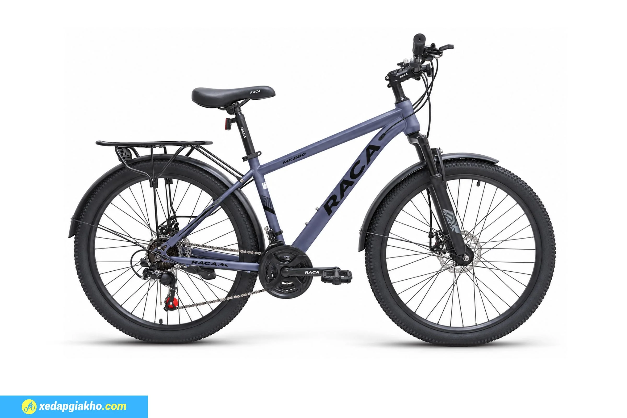 Xe đạp địa hình MTB Raca MK280 26 inch màu xám tím