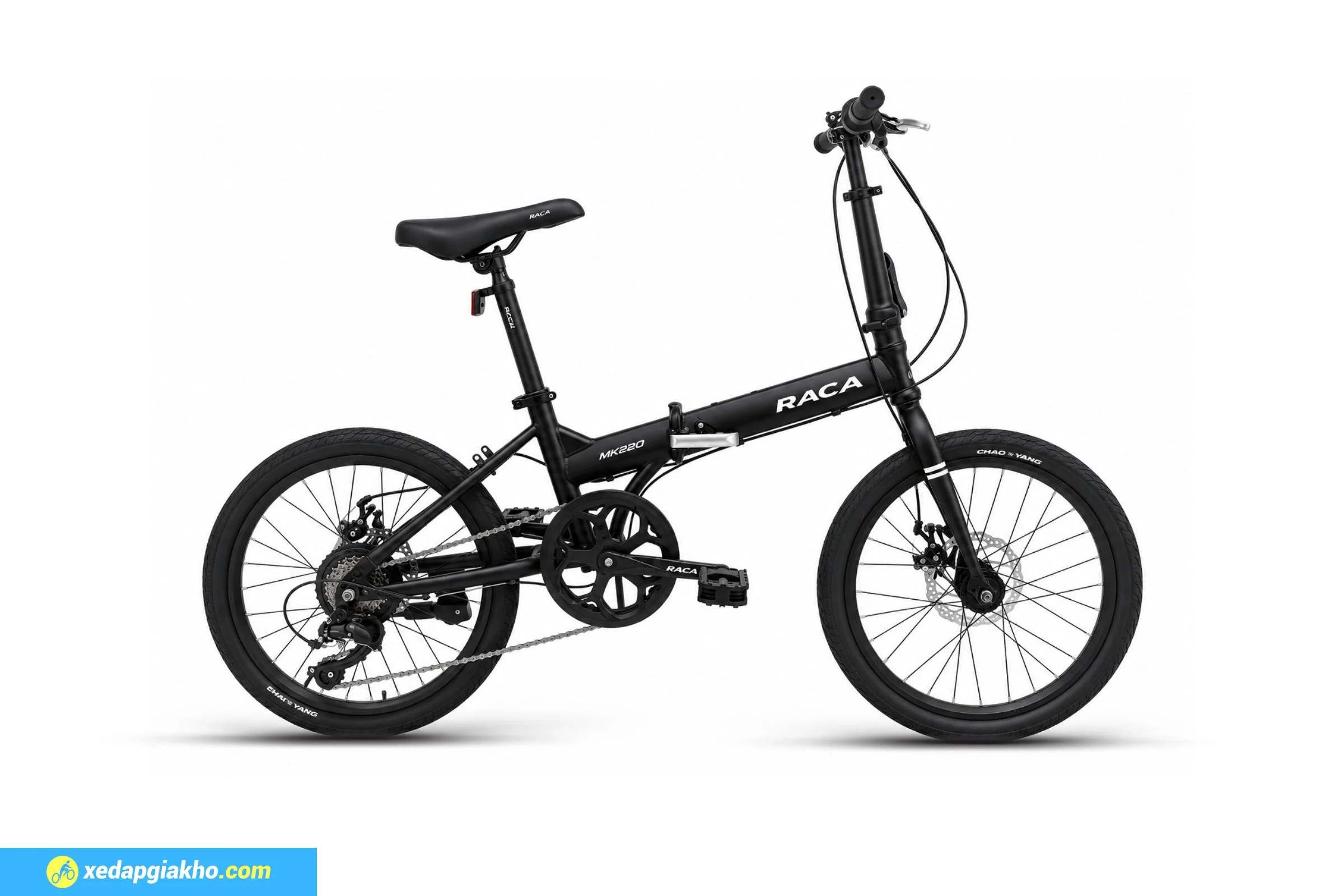 Xe Đạp Gấp Raca MK220 20 Inch - Phanh Đĩa Cơ 3 Xe đạp gấp Raca MK220 20 inch màu đen