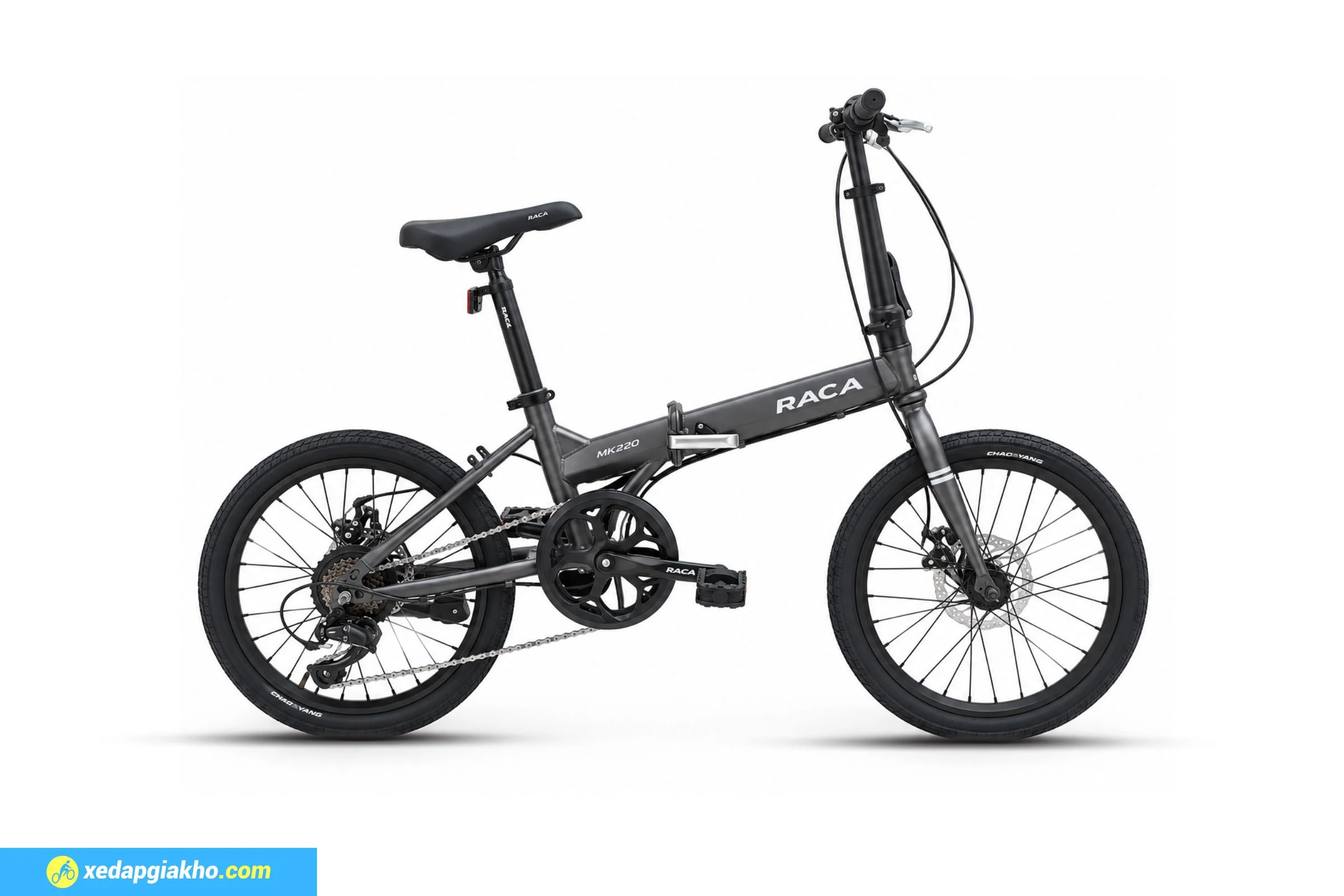 Xe Đạp Gấp Raca MK220 20 Inch - Phanh Đĩa Cơ 2 Xe đạp gấp Raca MK220 20 inch màu xám