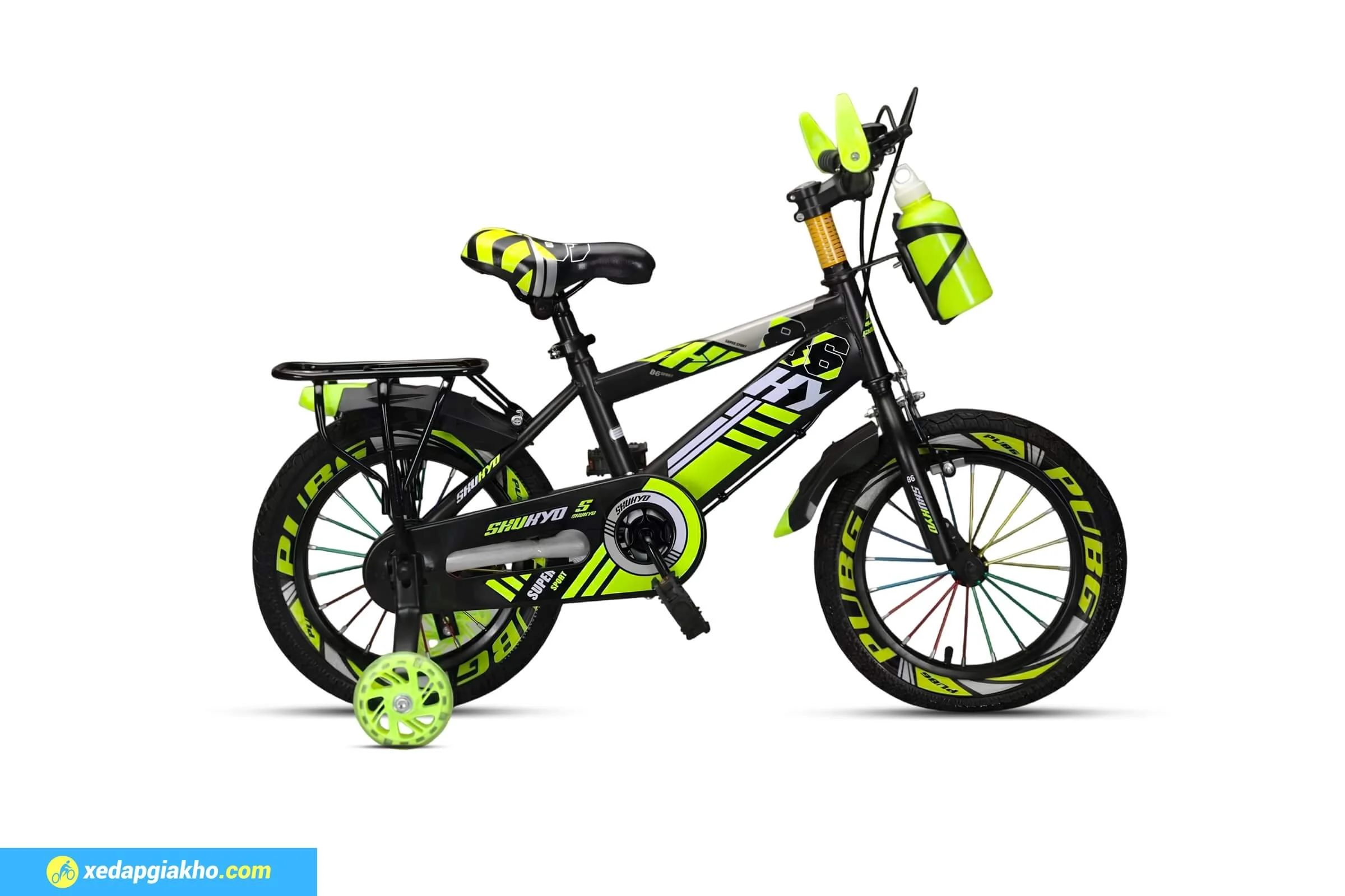 Xe Đạp Trẻ Em Shukyo 20K001 20 Inch - Xe Đạp Từ Thiện 4 Xe đạp trẻ em Shukyo 20K001 20 inch màu xanh lá