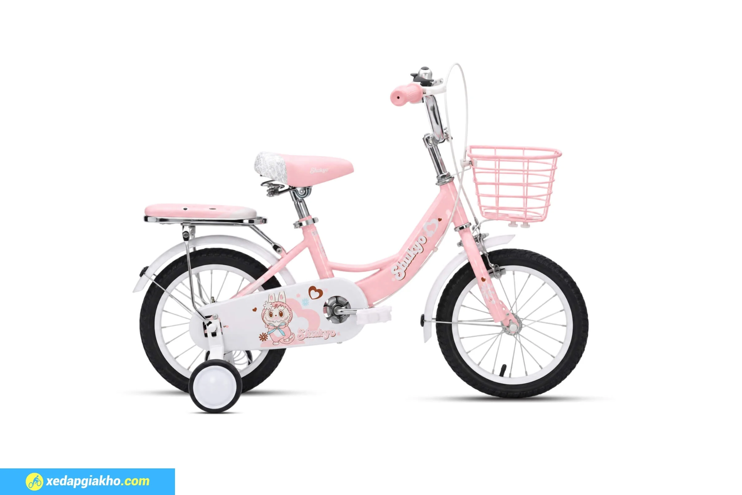 Xe Đạp Trẻ Em Bé Gái Shukyo S002 LBB 4 Xe đạp trẻ em Shukyo S002 LBB màu hồng